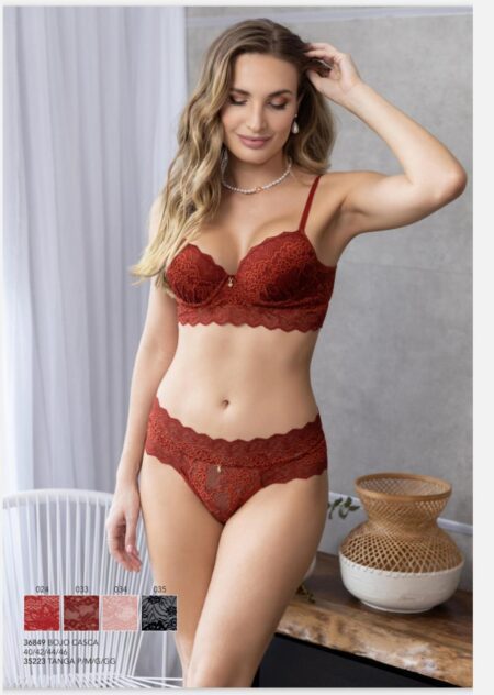 Conjunto Rendado Luxo Estruturado Intimus Fashion